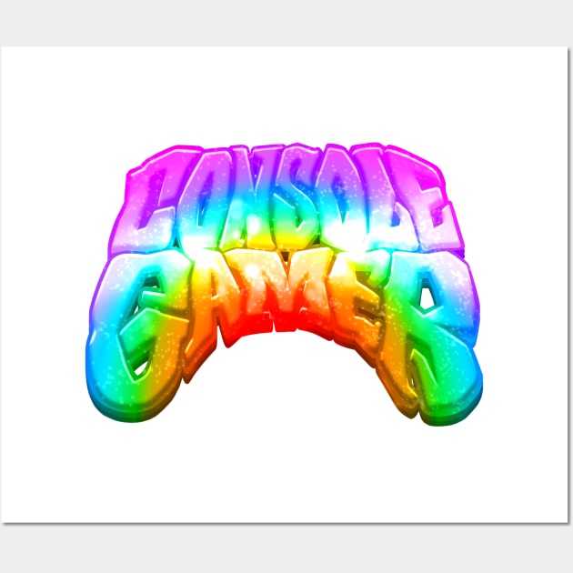 CONSOLE GAMER - Rainbow Wall Art by CreativeOpus